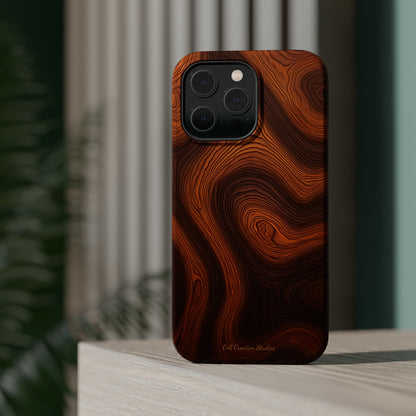 Introducing the "Natural Woodgrain" Cell Phone Case – Embrace Organic Beauty with Wood Pattern Design -MagSafe Tough Cases