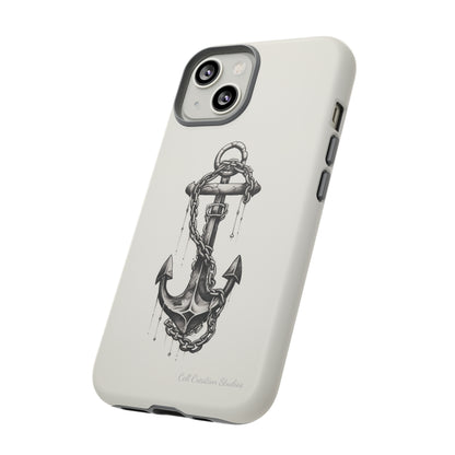 "Nautical Elegance Anchor" -Tough iPhone Cases