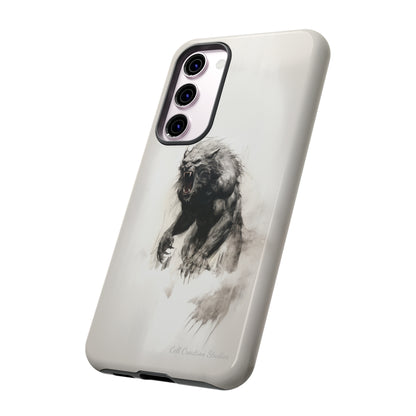 "Moonlit Shadow" Werewolf Sketch Cell Phone Case -Tough Cases