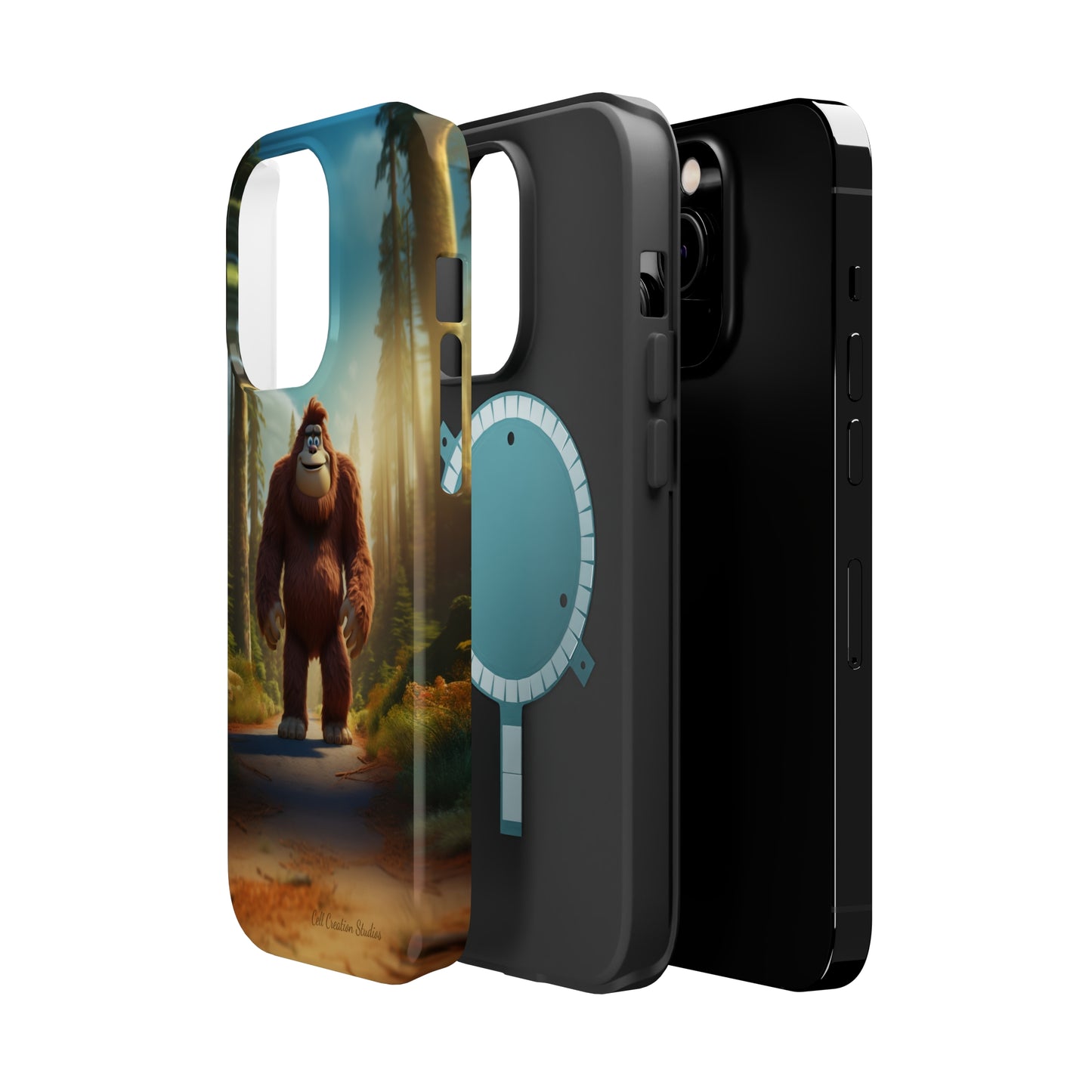 The "Trail Trekker" Bigfoot Cartoon Phone Case -MagSafe Tough Cases