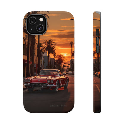 "Sunset Boulevard Classic Red Car" Cell Phone Case -MagSafe Tough Cases