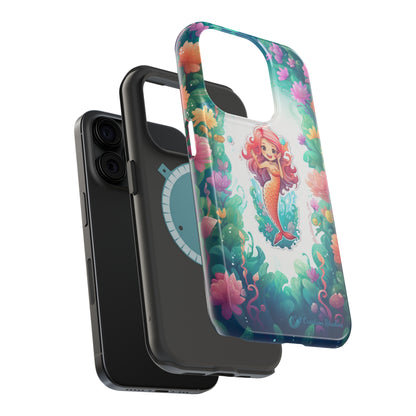 "Pink Seaflower Mermaid" -MagSafe Tough iPhone Cases