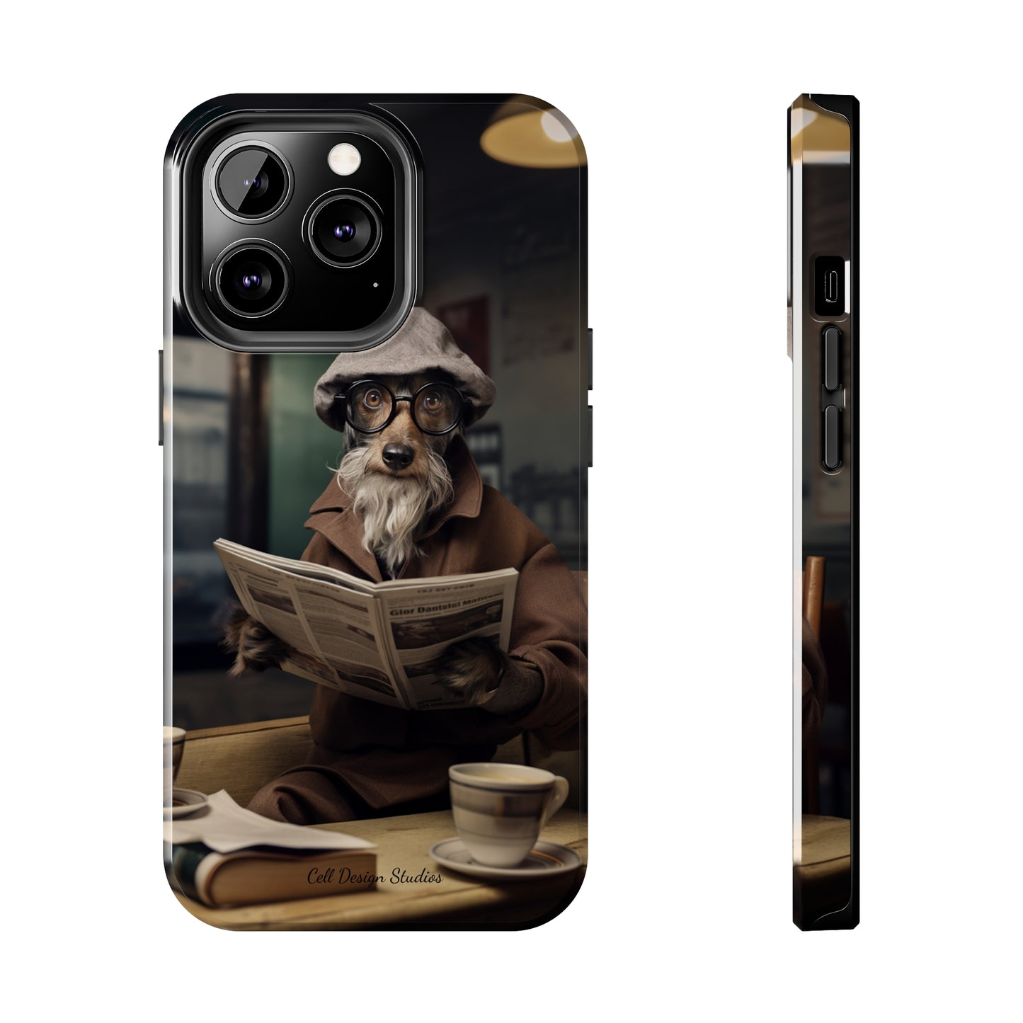 Introducing the "Canine Scholar" Cell Phone Case – Where Canine Meets Wisdom. -Tough Phone Cases