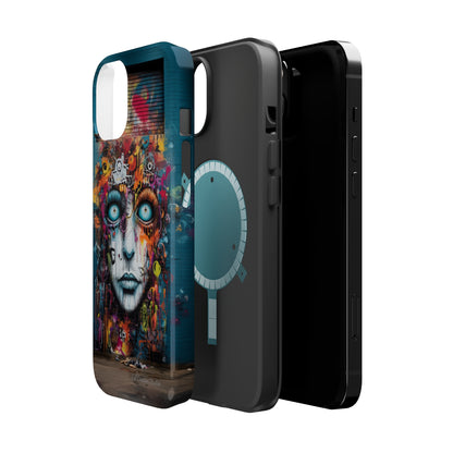 Elevate Your Style with our "Graffiti Face Concrete Wall" Phone Case -MagSafe Tough Cases