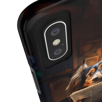 Introducing the "Pup's Perusal" Cell Phone Case – Unleash Heartwarming Humor -Tough Phone Cases