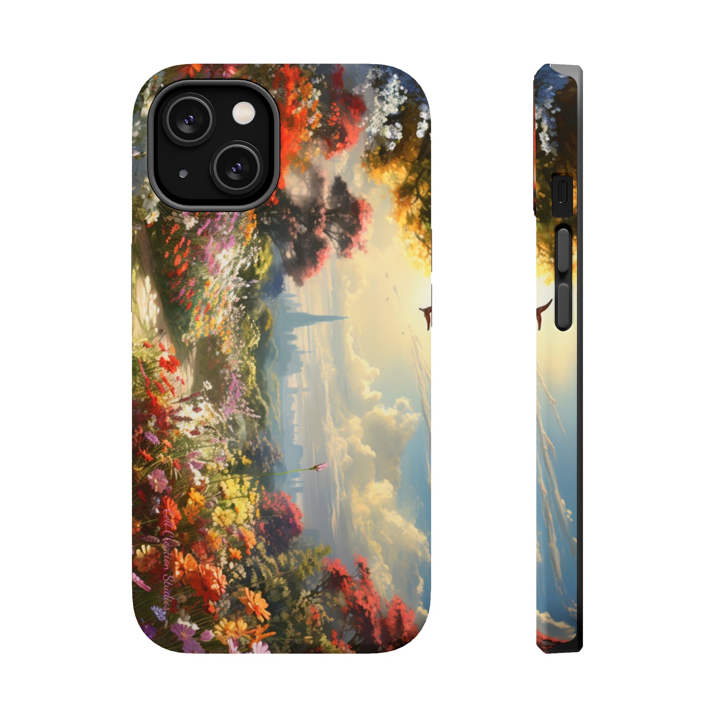 Introducing the "Floral Haven" Cell Phone Case – Where Nature and Urban Marvels Converge! -MagSafe Tough Cases