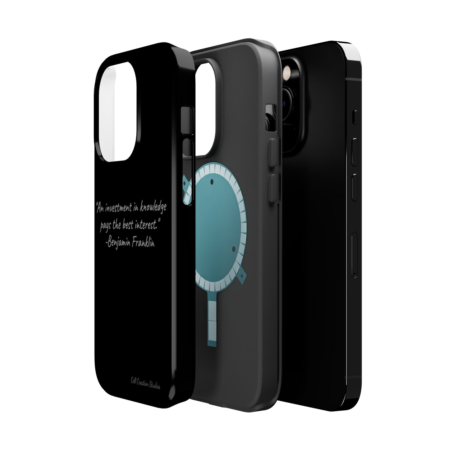 The "Knowledge is Investment" Benjamin Franklin Quote Phone Case -MagSafe Tough Cases