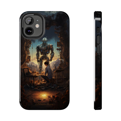 Introducing the "Mechanical Bond" Cell Phone Case – Witness a Captivating Moment of Giant Robot and Boy -Tough Phone Cases