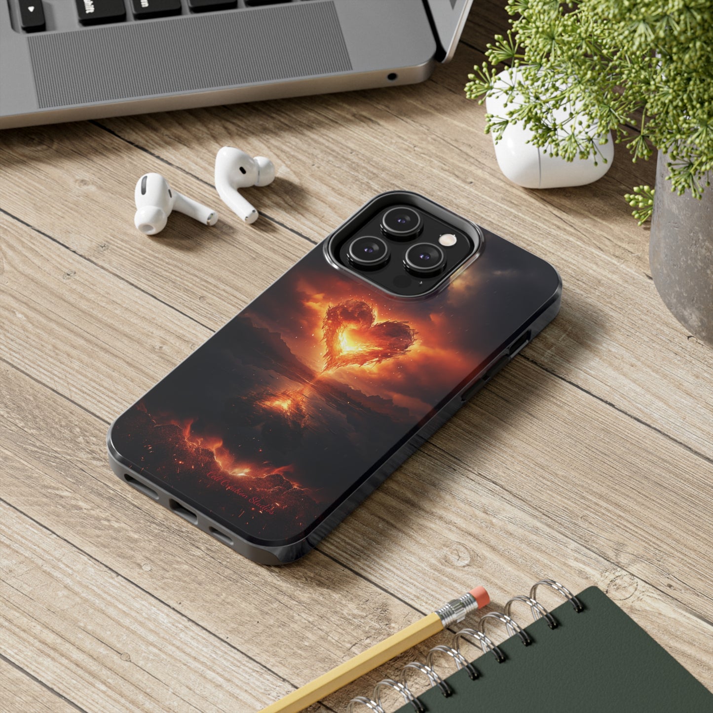 Introducing the "Flaming Heart" Cell Phone Case – Ignite Your Passion! -Tough Phone Cases