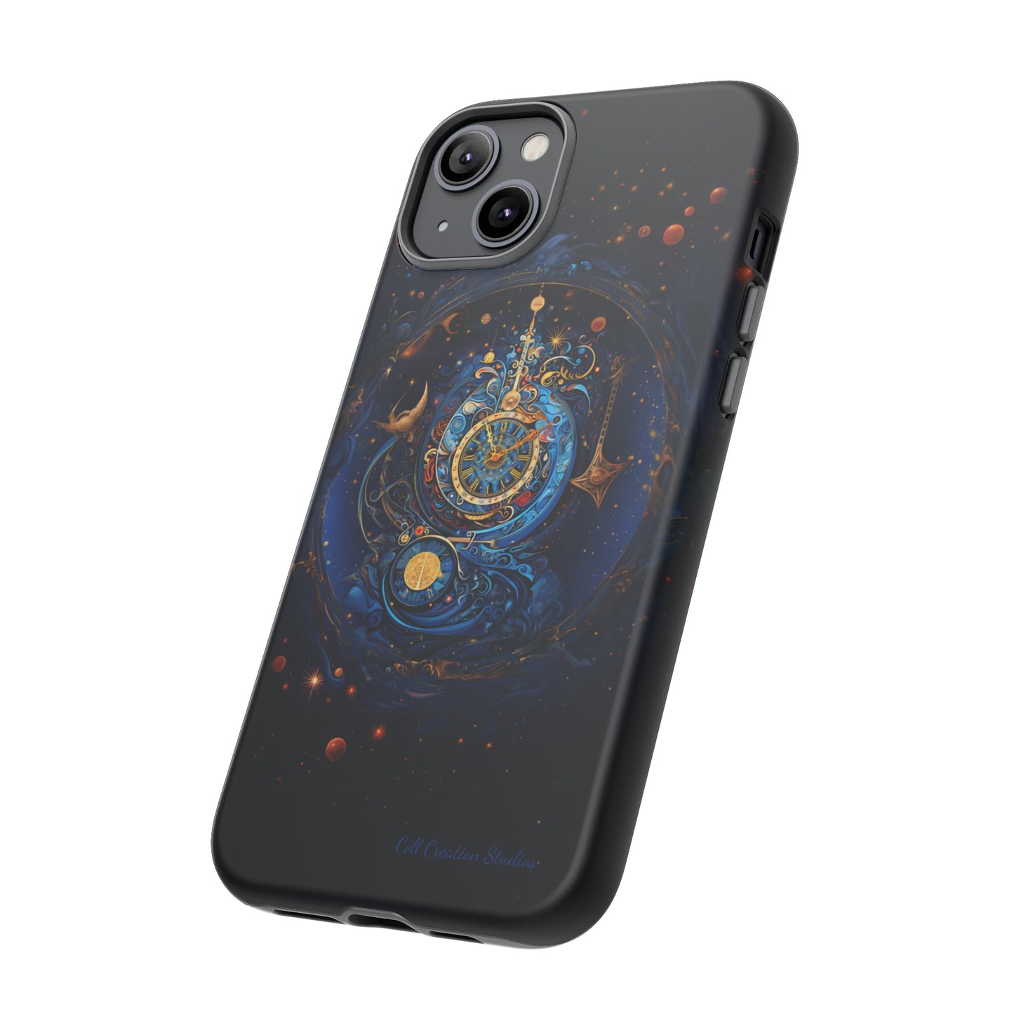 "Cosmic Clock Elegance" -Tough iPhone Cases