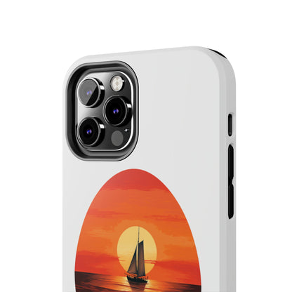 "Sailboat Sunset Serenity" -Tough iPhone Cases