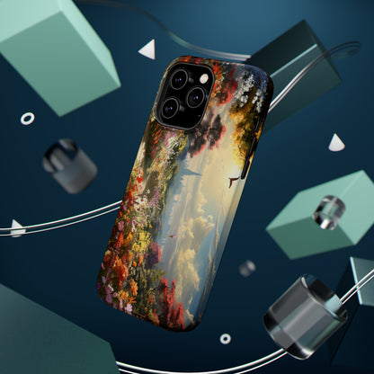 Introducing the "Floral Haven" Cell Phone Case – Where Nature and Urban Marvels Converge! -MagSafe Tough Cases