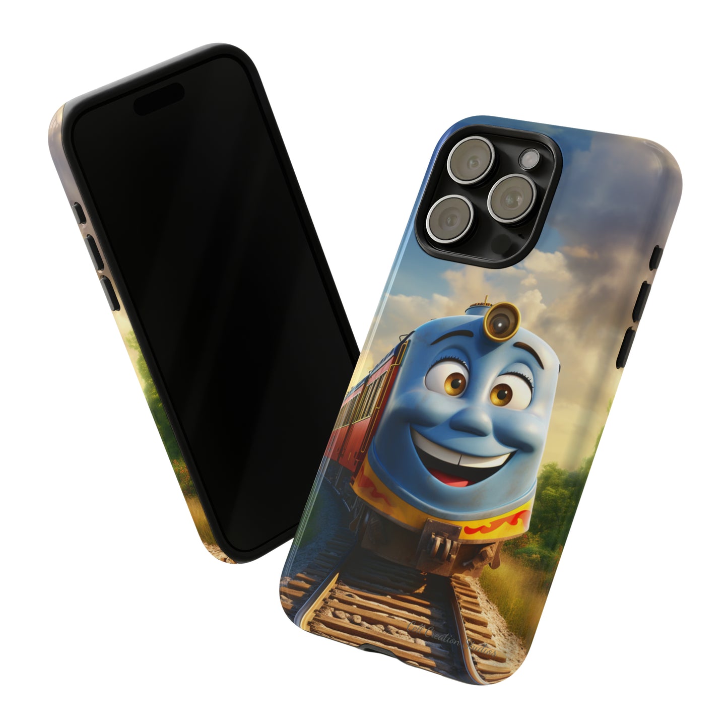 The "Smiling Blue Train" Phone Case -Tough Cases