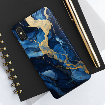 "Azure Elegance Marble" -Tough iPhone Cases