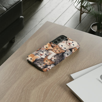 "Kitten Cuddle Haven" Phone Case -Tough Cases