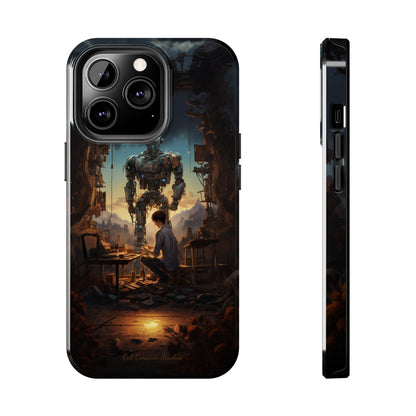 Introducing the "Mechanical Bond" Cell Phone Case – Witness a Captivating Moment of Giant Robot and Boy -Tough Phone Cases