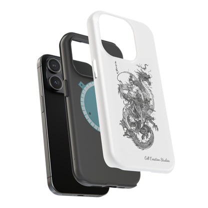 "Samurai and Dragon Sketch" -MagSafe Tough iPhone Cases