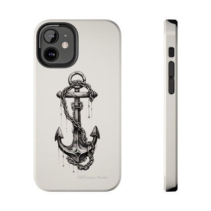 "Nautical Elegance Anchor" -Tough iPhone Cases