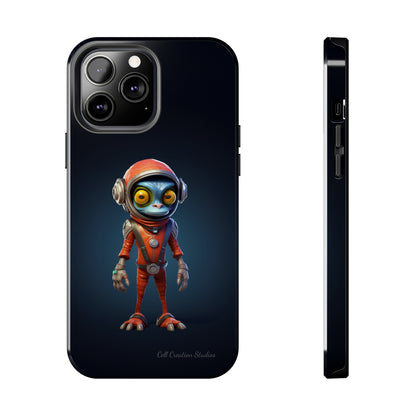 The "AstroGuard" Animated Blue Alien Astronaut Phone Case -Tough Phone Cases