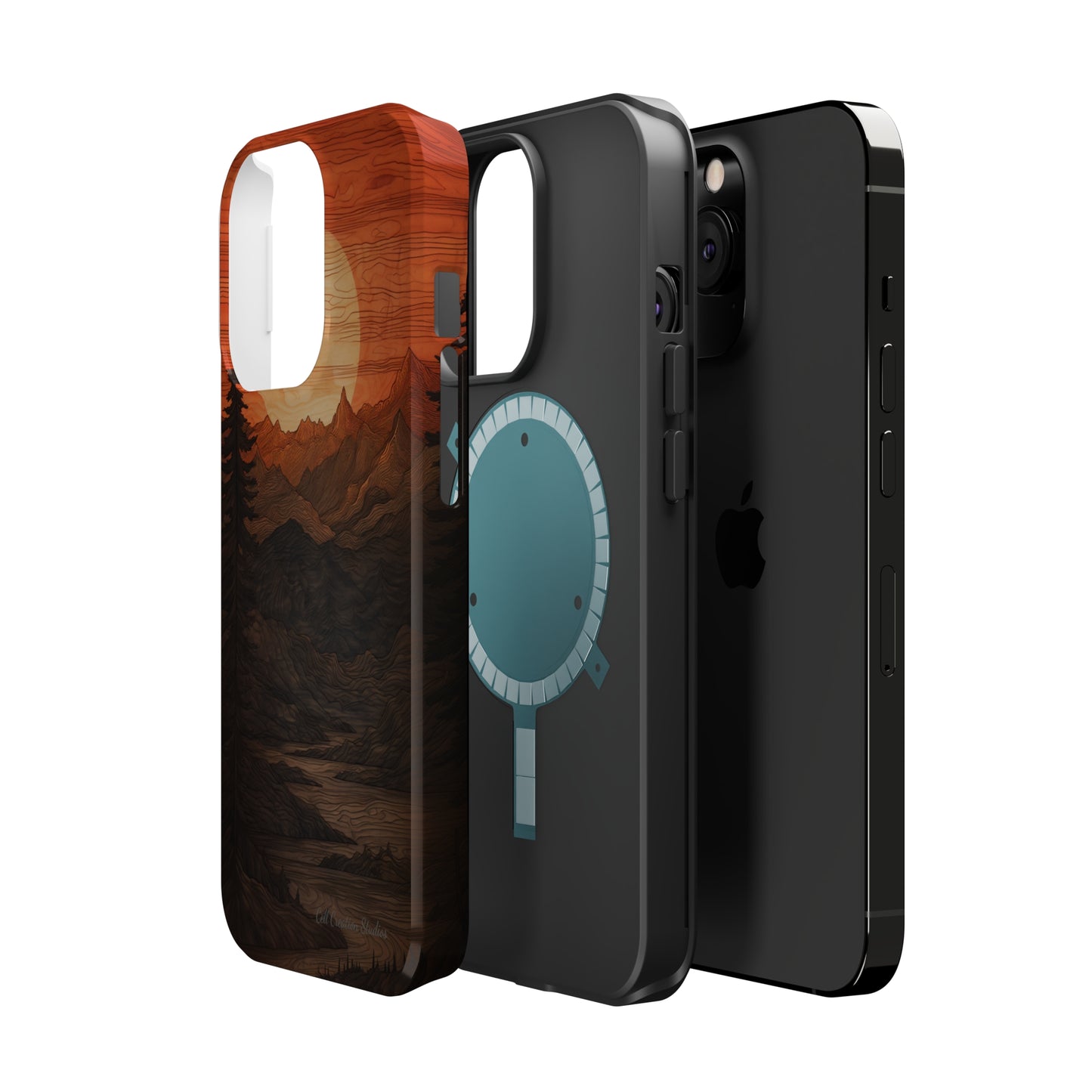 The "Sunset Mountains" Phone Case -MagSafe Tough Cases