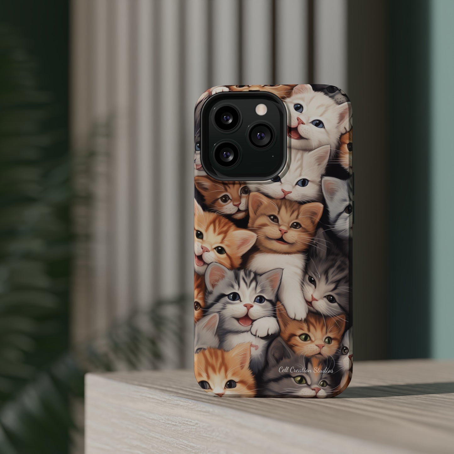 "Kitten Cuddle Haven" Phone Case -MagSafe Tough Cases