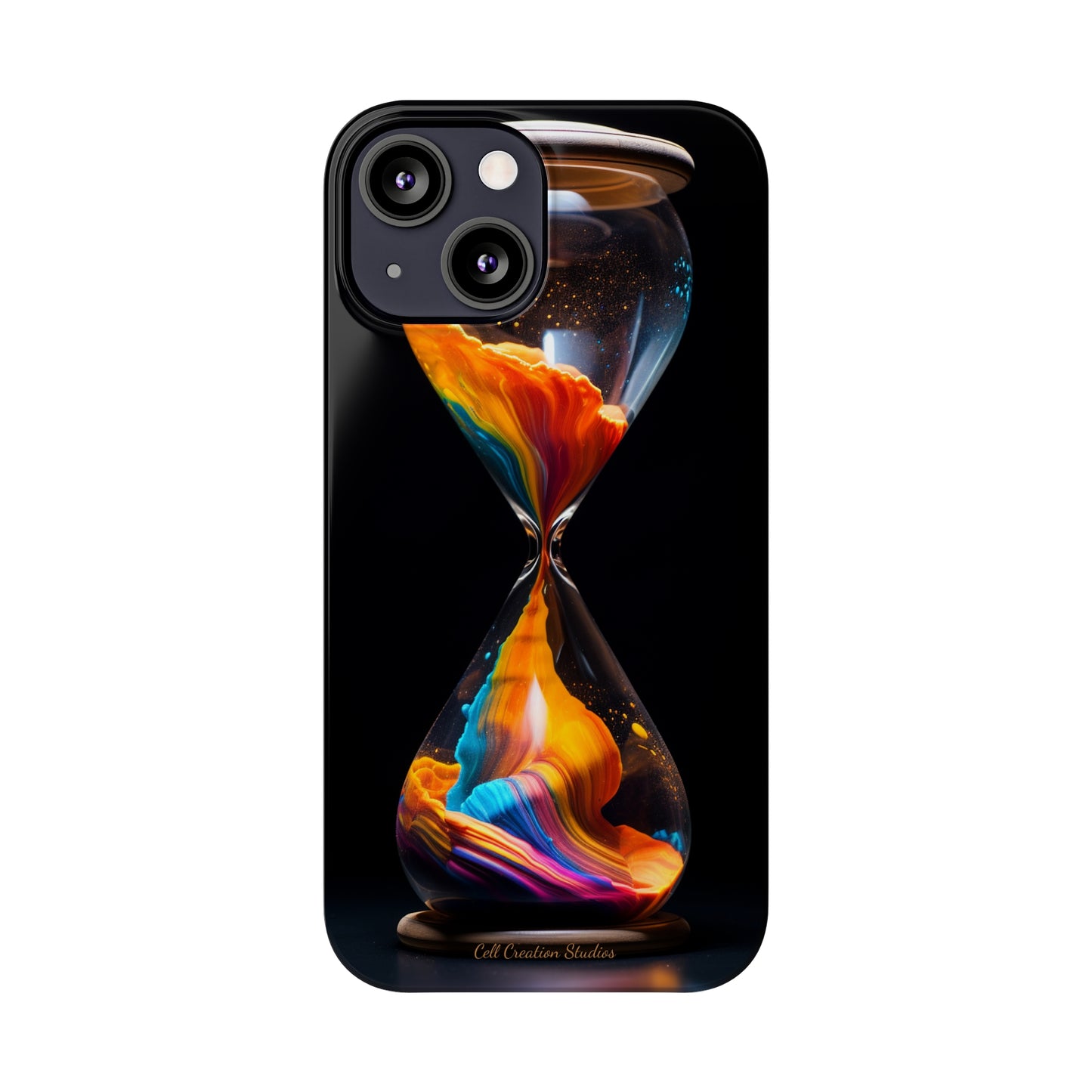 Introducing the "Vibrant Sands of Time" Cell Phone Case – Embrace the Beauty of Colorful Hourglass Design -Tough Cases