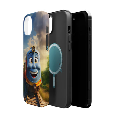 The "Smiling Blue Train" Phone Case -MagSafe Tough Cases