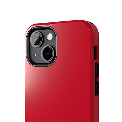 "Bold Crimson Shield" -Tough iPhone Cases