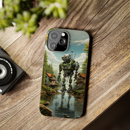 Introducing the "Robo-Rescue" Cell Phone Case – Witness a Heartwarming Scene of Robot Seeking Assistance -Slim Phone Cases