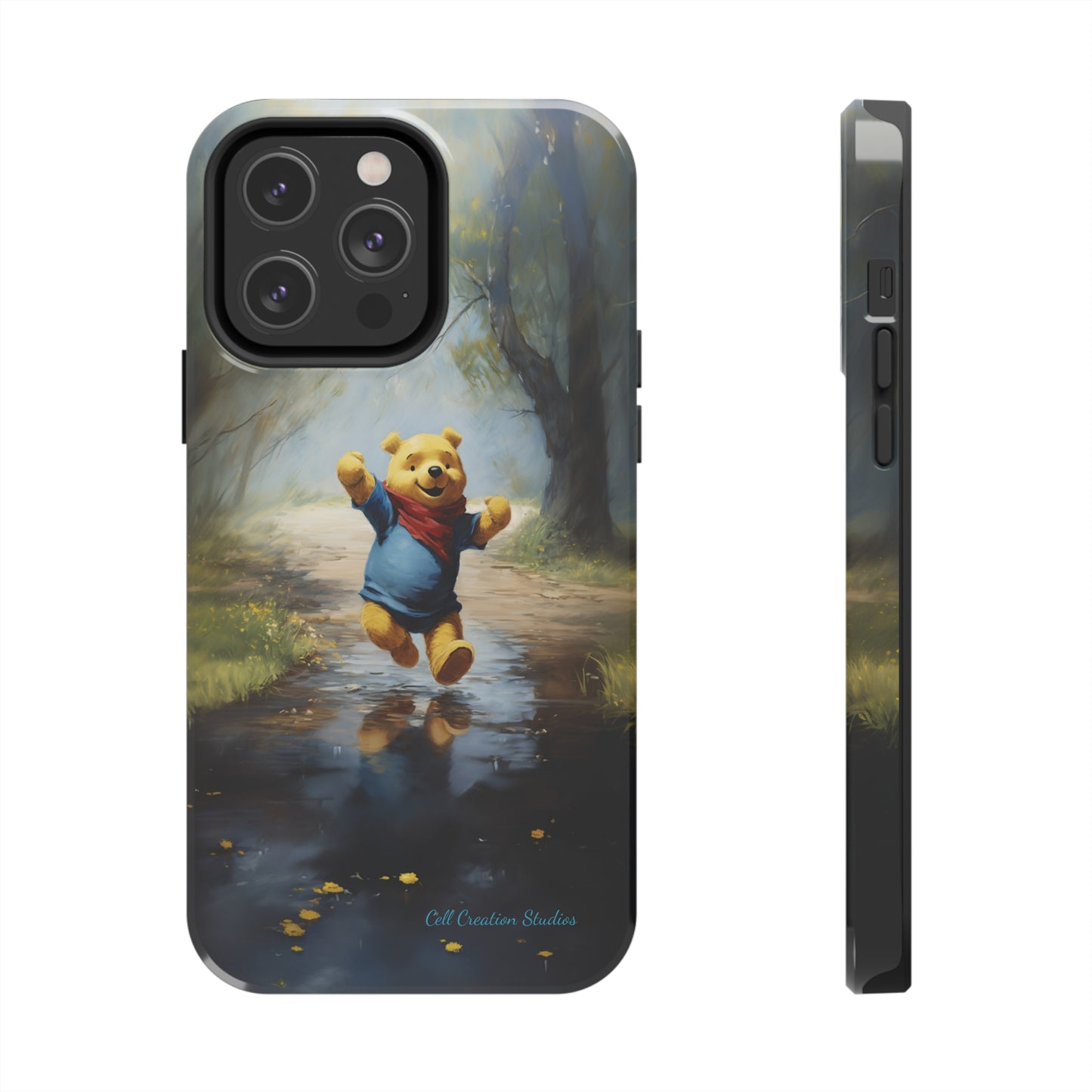 Introducing the "Winnie-The-Pooh Puddle Splash" Cell Phone Case – A Splash of Nostalgic Fun -Tough Phone Cases