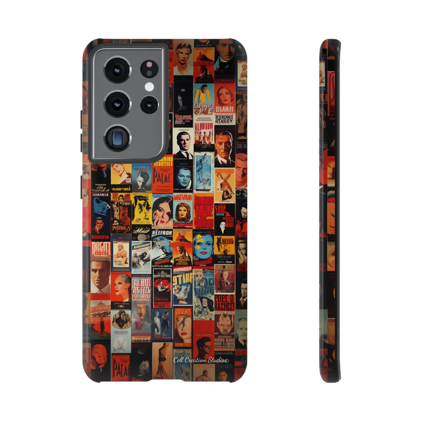 Introducing the "Vintage Movie Poster Collage" Cell Phone Case – Timeless Hollywood Charm -Tough Cases