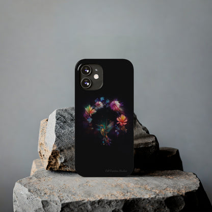 Introducing the "Floral Harmony Hummingbird" Cell Phone Case – Where Elegance Meets Nature -Slim Phone Cases