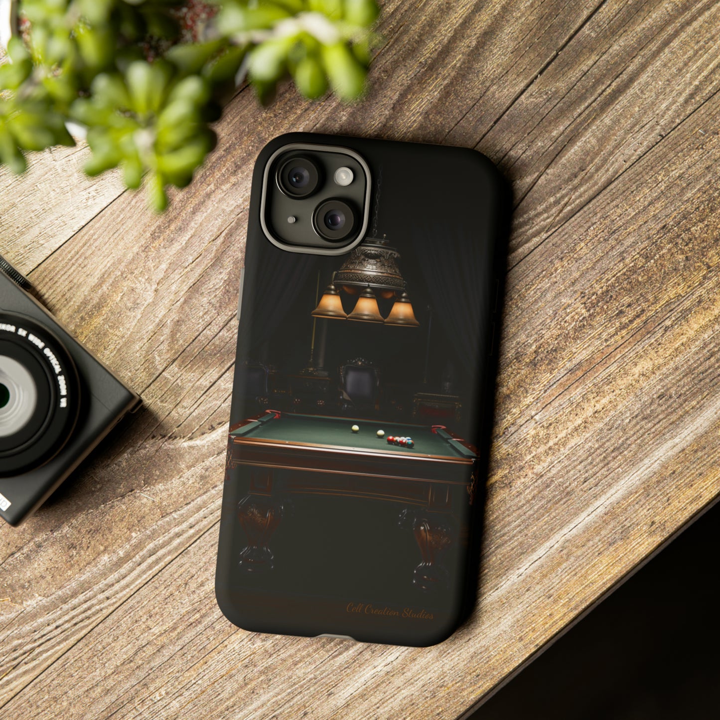 "Elevate Your Game: Pool Table-Themed Phone Case for Billiards Enthusiasts" -Tough Cases