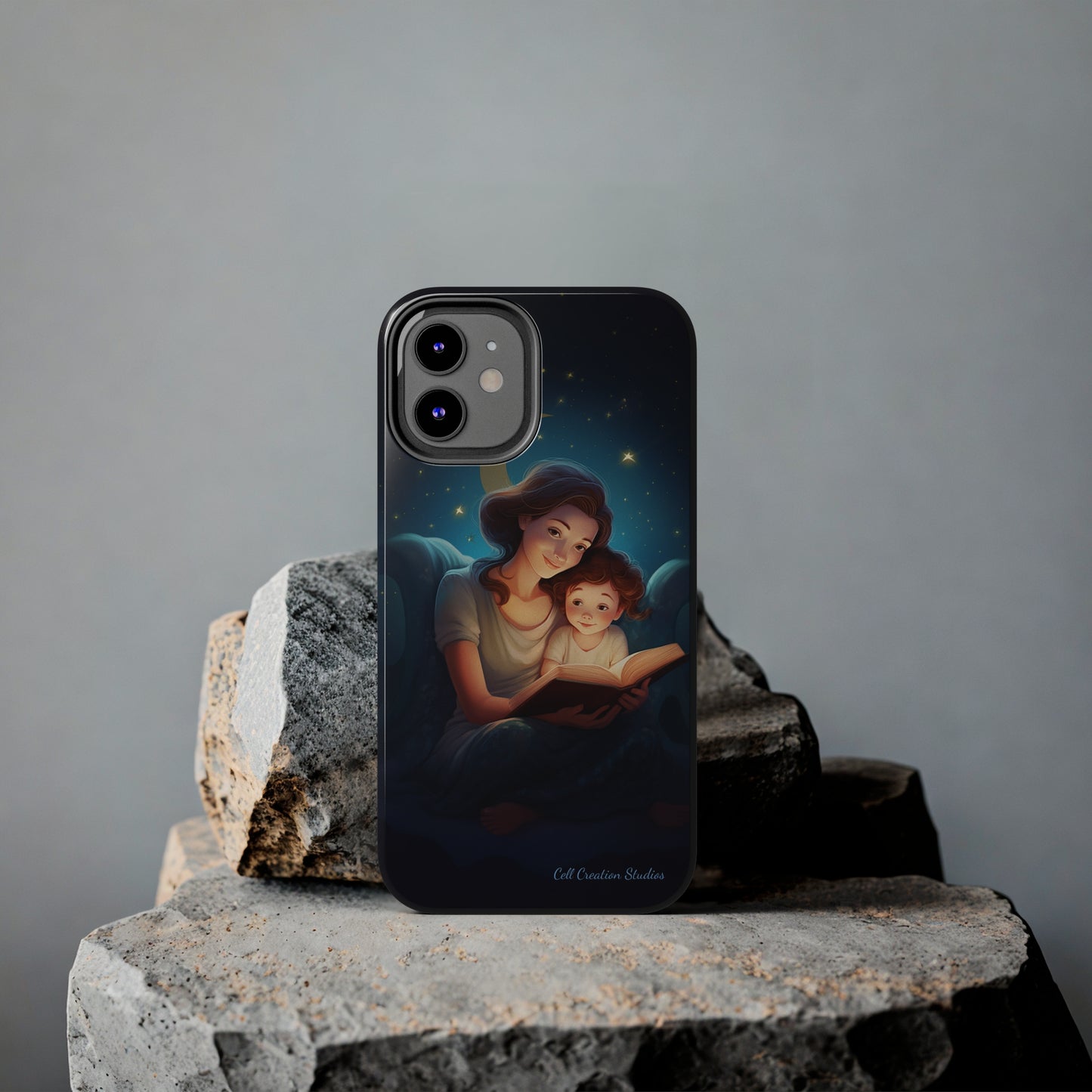 Introducing the "Bedtime Story Bliss" Cell Phone Case – Cherish Heartwarming Moments with Every Glance -Tough Phone Cases