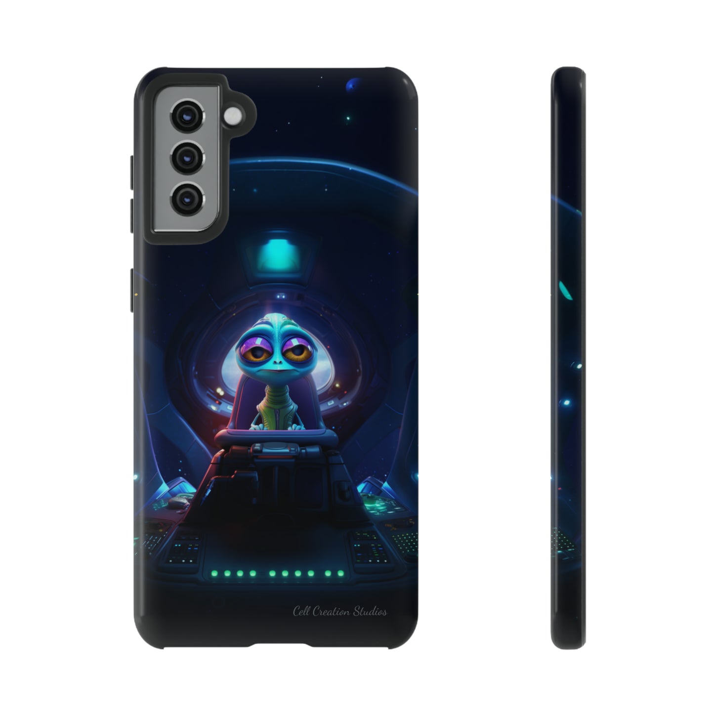 The "Cosmic Cruising Bored Alien" Phone Case -Tough Cases