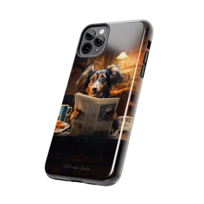 Introducing the "Pup's Perusal" Cell Phone Case – Unleash Heartwarming Humor -Tough Phone Cases