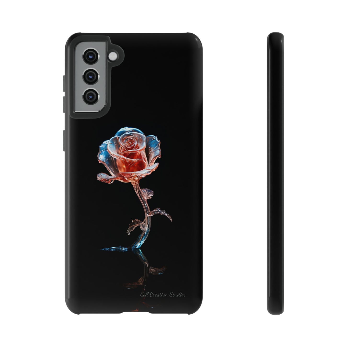 The "Glass Rose Elegance" Phone Case-Tough Cases