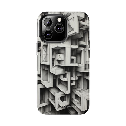 The "Geometric Right Angles" Cell Phone Case -Experience Sleek Simplicity-Tough Phone Cases