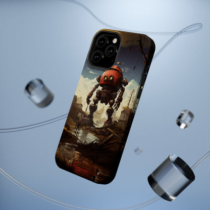 Introducing the "Urban Encounter" Cell Phone Case – Witness the Epic Convergence of Man and Giant Robot -MagSafe Tough Cases