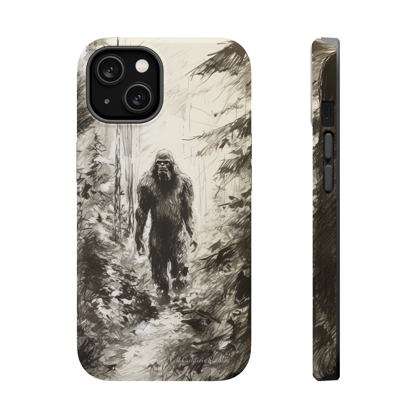 "Bigfoot in the Wilderness" Cell Phone Case – Encounter Bigfoot's Mystery -MagSafe Tough Cases