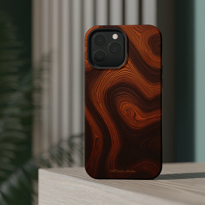 Introducing the "Natural Woodgrain" Cell Phone Case – Embrace Organic Beauty with Wood Pattern Design -MagSafe Tough Cases