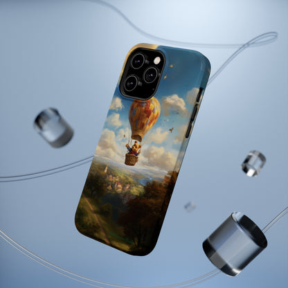 Introducing the "Winnie-The-Pooh's Balloon Adventure" Cell Phone Case – Soar to New Heights in Style -MagSafe Tough Cases