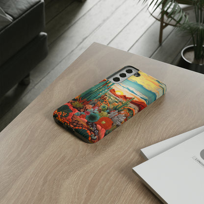 "Desert Bloom Embroidery" -Tough Samsung Cases