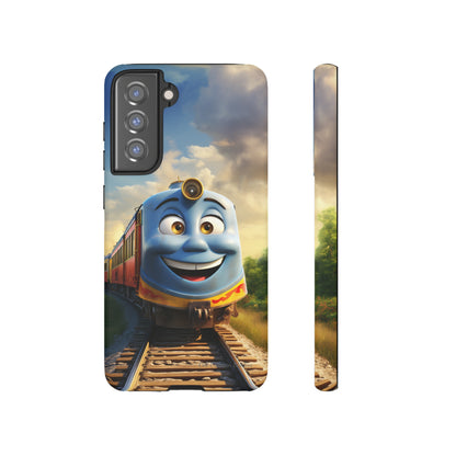 The "Smiling Blue Train" Phone Case -Tough Cases