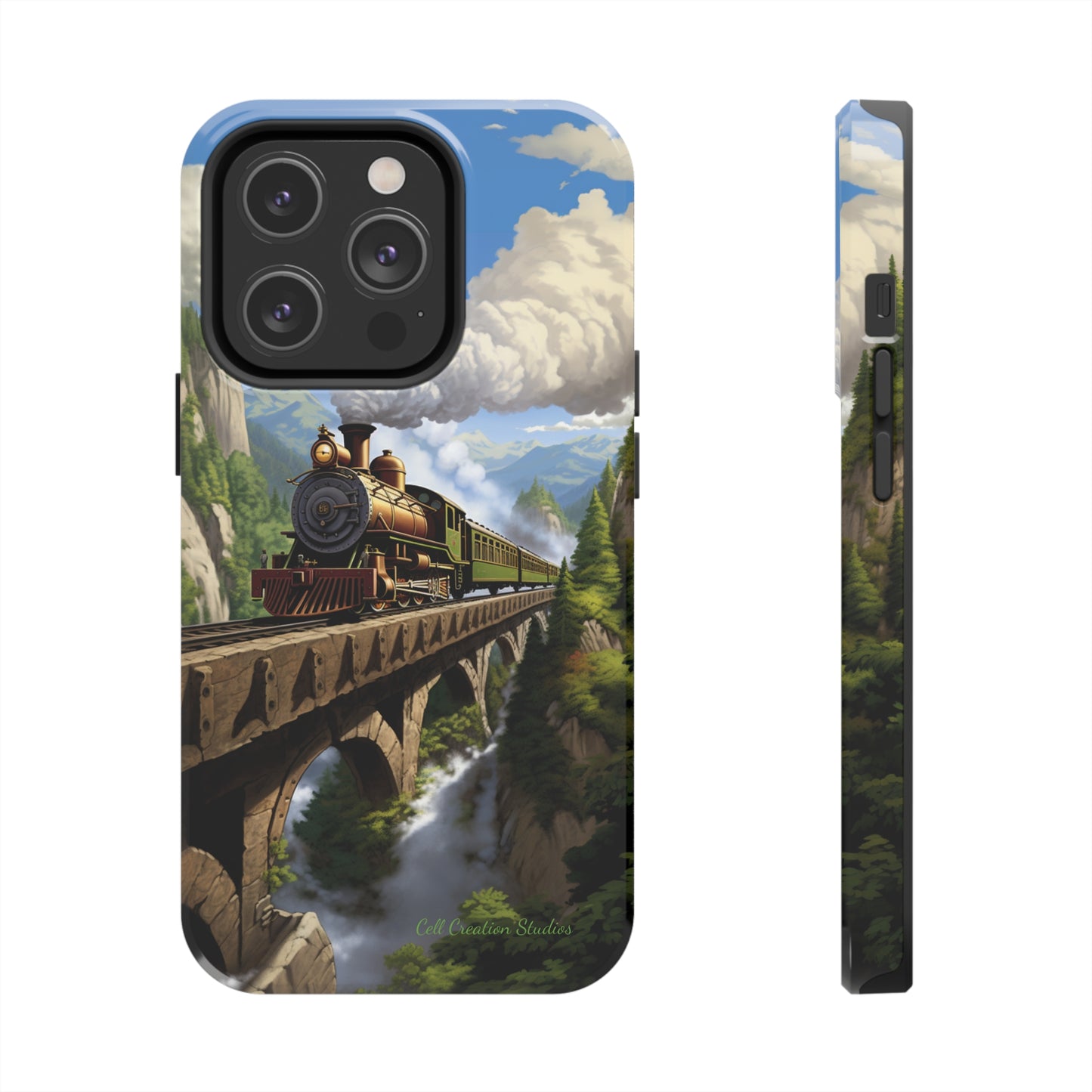 The "Scenic Mountain Train" Phone Case -Tough Phone Cases