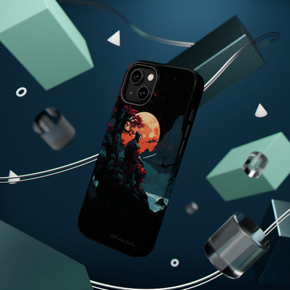 Introducing the "Moonlit Samurai Serenity" Cell Phone Case – Embrace Elegance and Strength -MagSafe Tough Cases