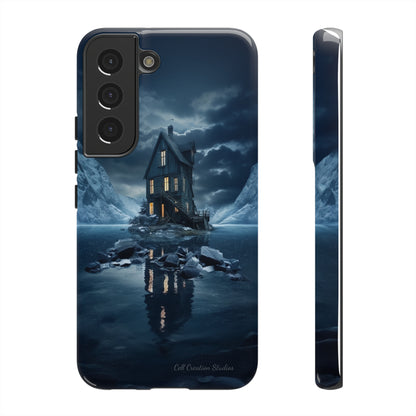 "Mountain Retreat" Winter Lake Cell Phone Cover – Capture the Tranquil Beauty!