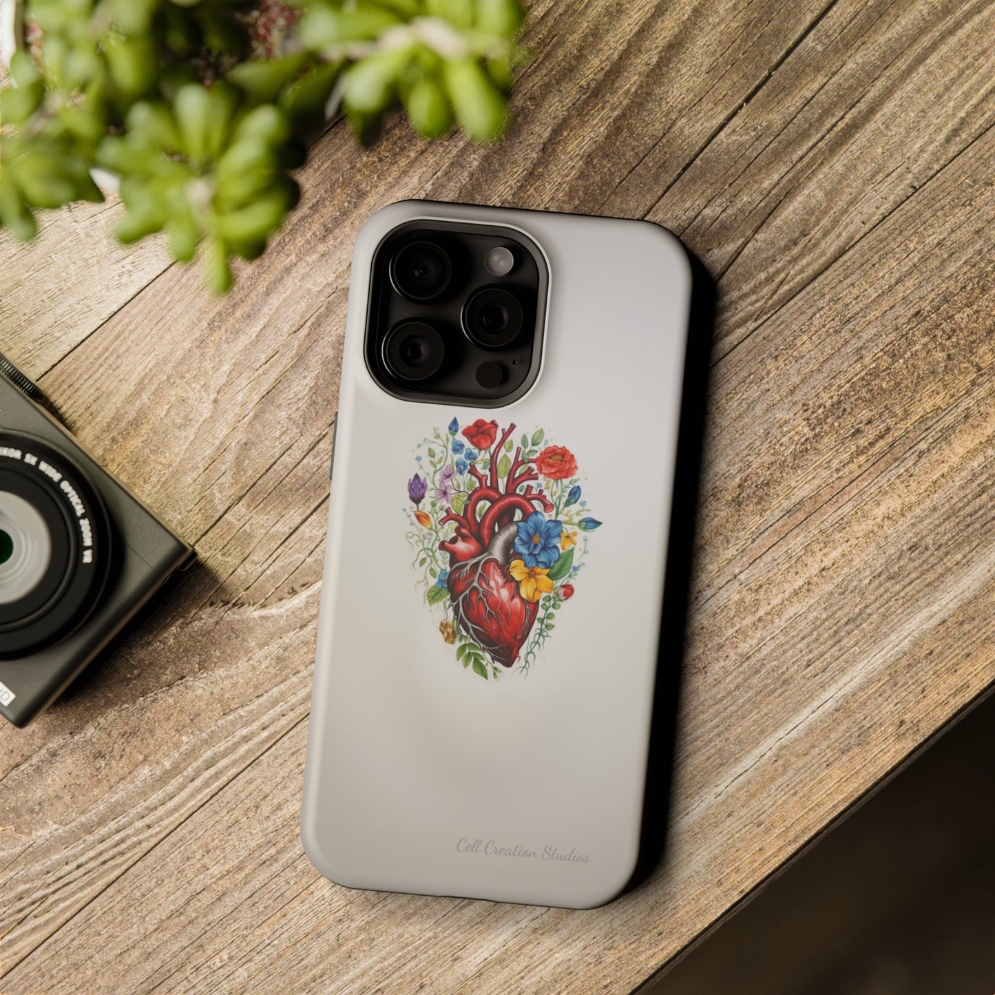 "Floral Heart Harmony" -MagSafe Tough iPhone Cases