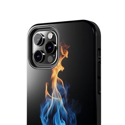 "Elegant Blue and Orange Flame" Phone Case: Ignite Your Style -Tough Phone Cases