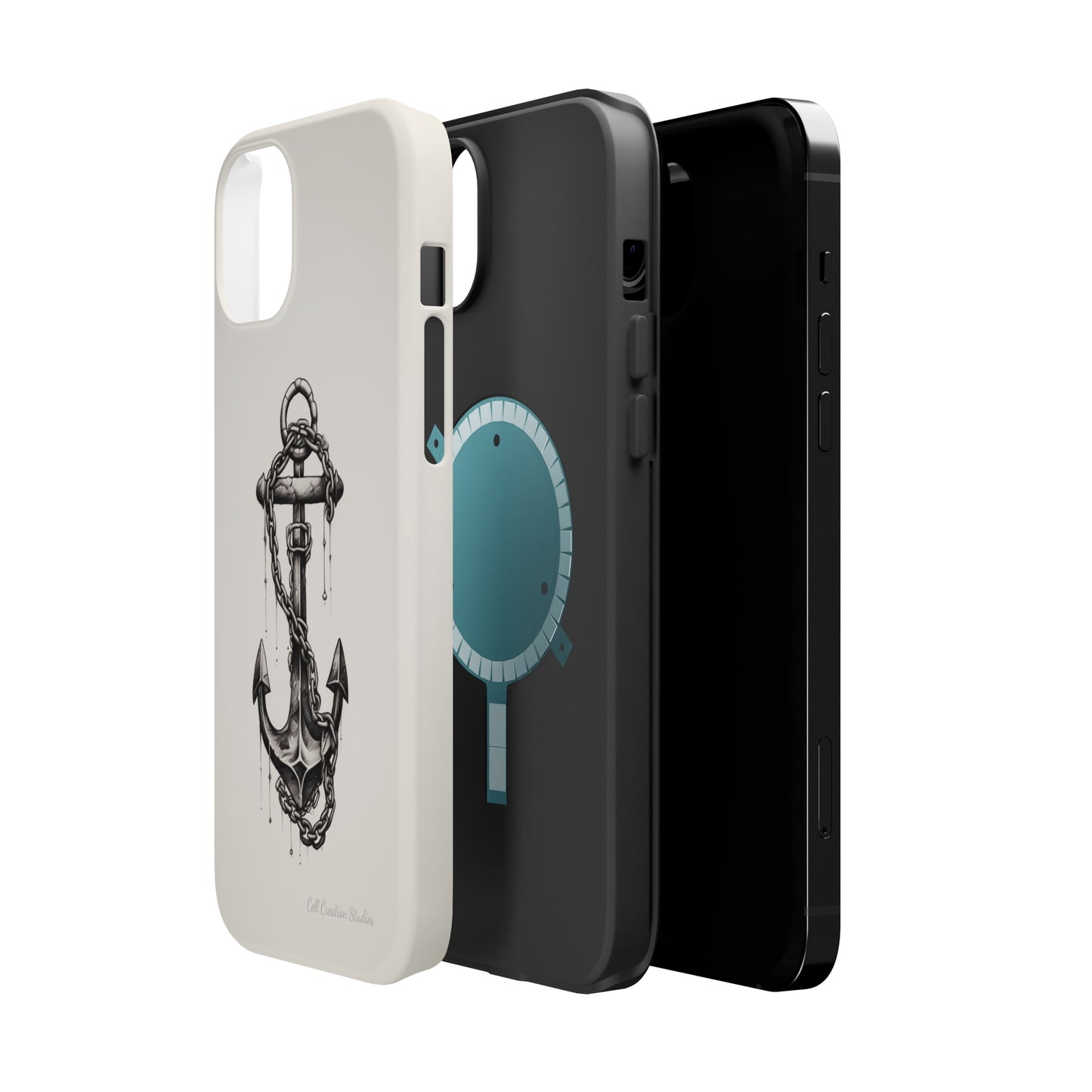 "Nautical Elegance Anchor" -MagSafe Tough iPhone Cases